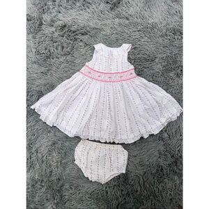 First impressions Baby Smoked waist lined dress size 18 months